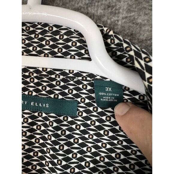 Perry Ellis Mens Geometric Print Short Sleeve Shirt Size 3X - Picture 4 of 7